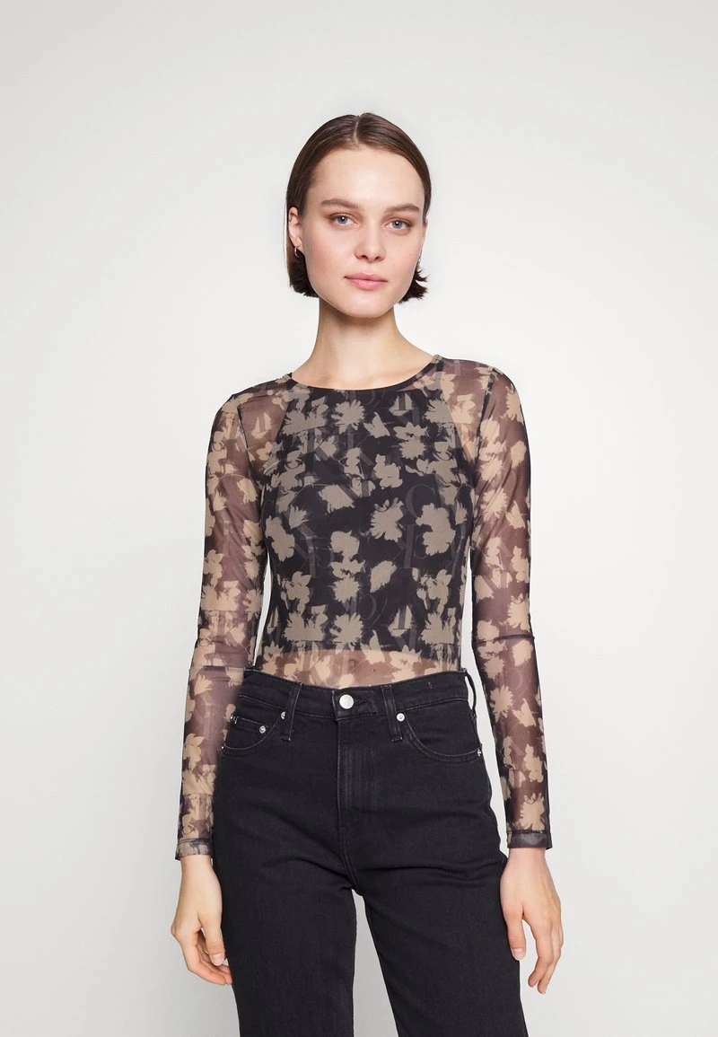 Calvin Klein Jeans ALL OVER BODY - Langarmshirt - Beige 3 Calvin Klein Jeans ALL OVER BODY - Langarmshirt - Beige