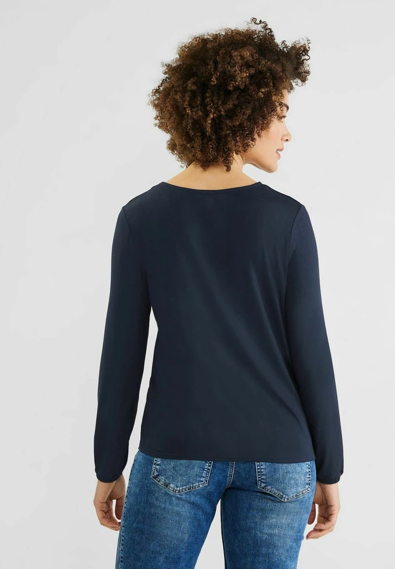 STREET ONE MIT GUMMIZUG IM SAUM - Langarmshirt - Blau 5 STREET ONE MIT GUMMIZUG IM SAUM - Langarmshirt - Blau – Bild 3