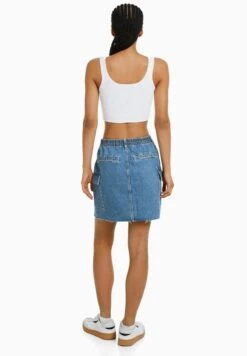 BERSHKA Minirock - Dark Blue 10 BERSHKA Minirock - Dark Blue -Sommerkleidung Für Damen bab23fcd3cb6419f98c1f632b9815305