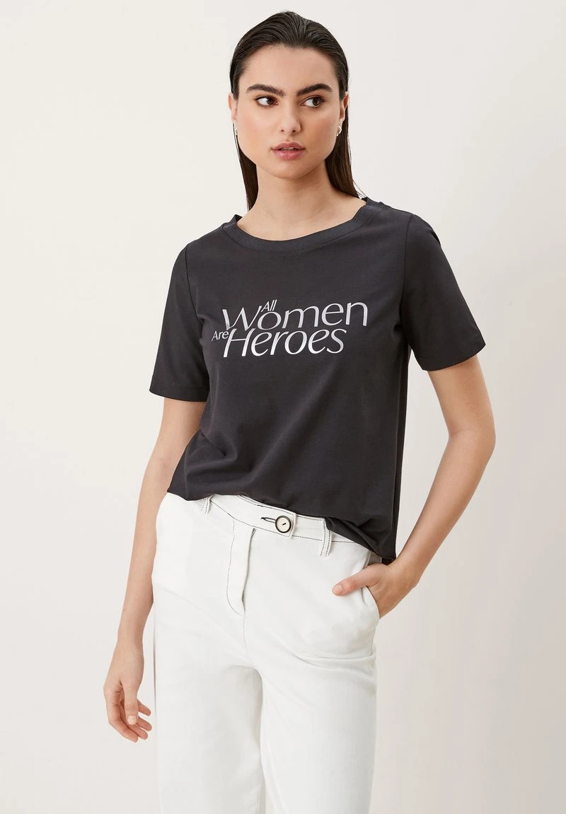 S.Oliver BLACK LABEL T-Shirt Print - Black Placed Print 3 S.Oliver BLACK LABEL T-Shirt Print - Black Placed Print