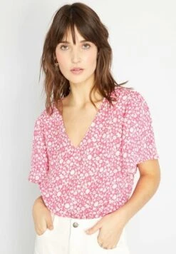New Look FLORAL FRILL TIE FRONT - Bluse - White Pattern 12 New Look FLORAL FRILL TIE FRONT - Bluse - White Pattern -Sommerkleidung Für Damen c194cf008e0648beadb0edaf148ac8da
