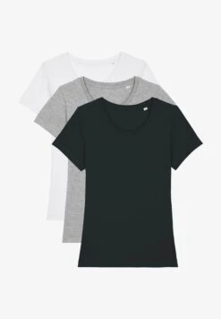3 PACK - T-Shirt Basic - Glazed Green Heather Grey Burgundy 13 3 PACK - T-Shirt Basic - Glazed Green Heather Grey Burgundy -Sommerkleidung Für Damen c2fb44f55e00489e957ecbe4e24cb4b3