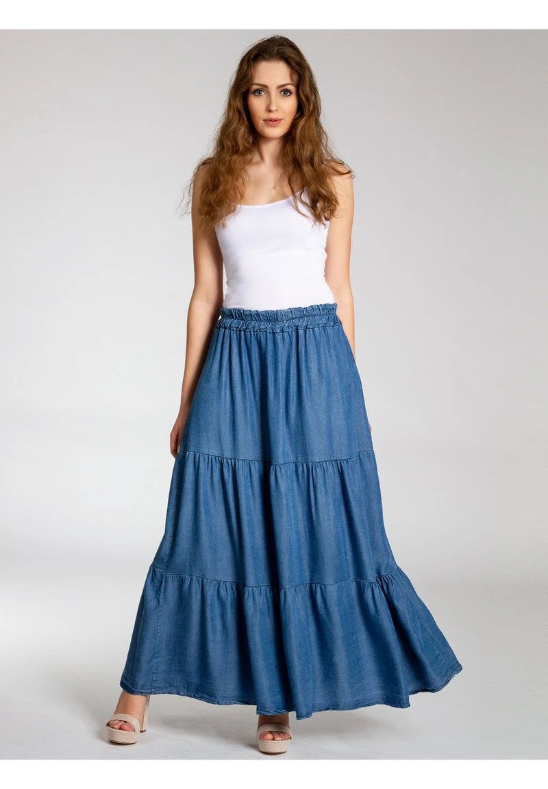 Faltenrock - Jeans Blau 4 Faltenrock - Jeans Blau – Bild 2