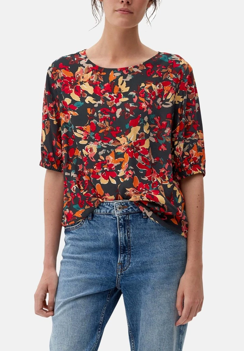 S.Oliver MIT ALLOVERMUSTER - Bluse - Navy 7 S.Oliver MIT ALLOVERMUSTER - Bluse - Navy – Bild 5