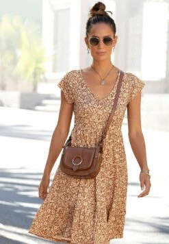 Buffalo Jerseykleid - Braun Creme Bedruckt -Sommerkleidung Für Damen c7eb77c322fc45bda7abd1ce3c219138 1