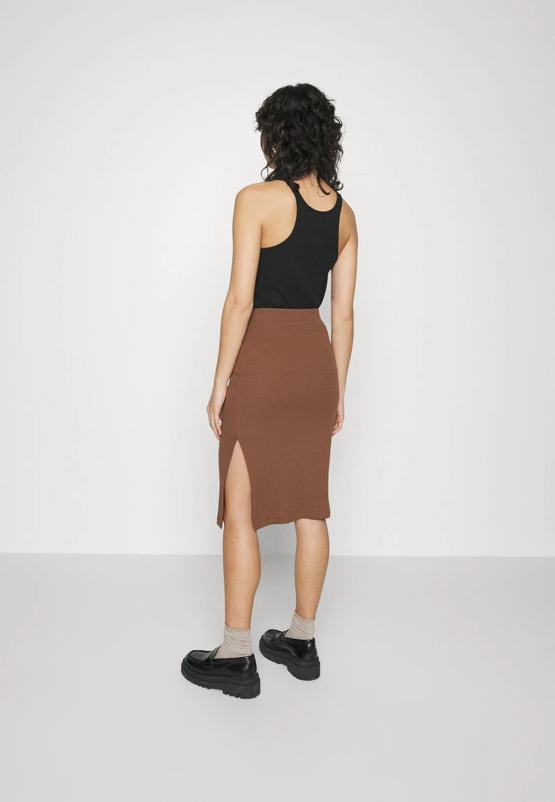 PENCIL SKIRT WITH SLIT - Bleistiftrock - Brown 5 PENCIL SKIRT WITH SLIT - Bleistiftrock - Brown – Bild 3