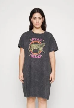 ONLY CARMAKOMA CARMIKO LEO LONG TEE - T-Shirt Print - Black -Sommerkleidung Für Damen cb68ec197aad4ef08da3ca9680240362