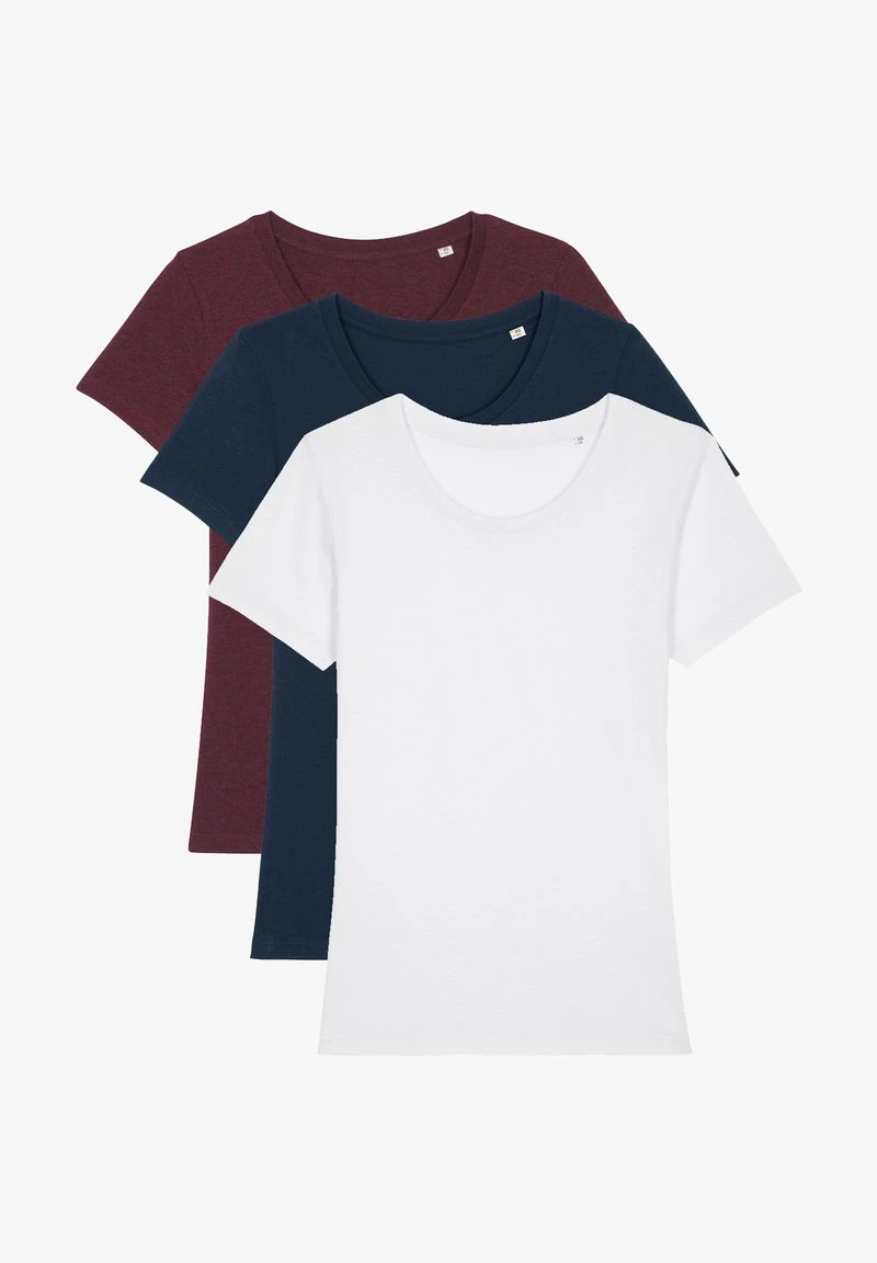 3 PACK - T-Shirt Basic - Glazed Green Heather Grey Burgundy 7 3 PACK - T-Shirt Basic - Glazed Green Heather Grey Burgundy – Bild 5