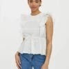 Vero Moda Bluse - Snow White 1 Vero Moda Bluse - Snow White -Sommerkleidung Für Damen d458db8dfc184b62aefdd0ebbfa3d85d