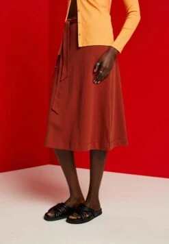 ESPRIT A-Linien-Rock - Terracotta New -Sommerkleidung Für Damen d50d6acbe3734e72b1a005dd79e03acf