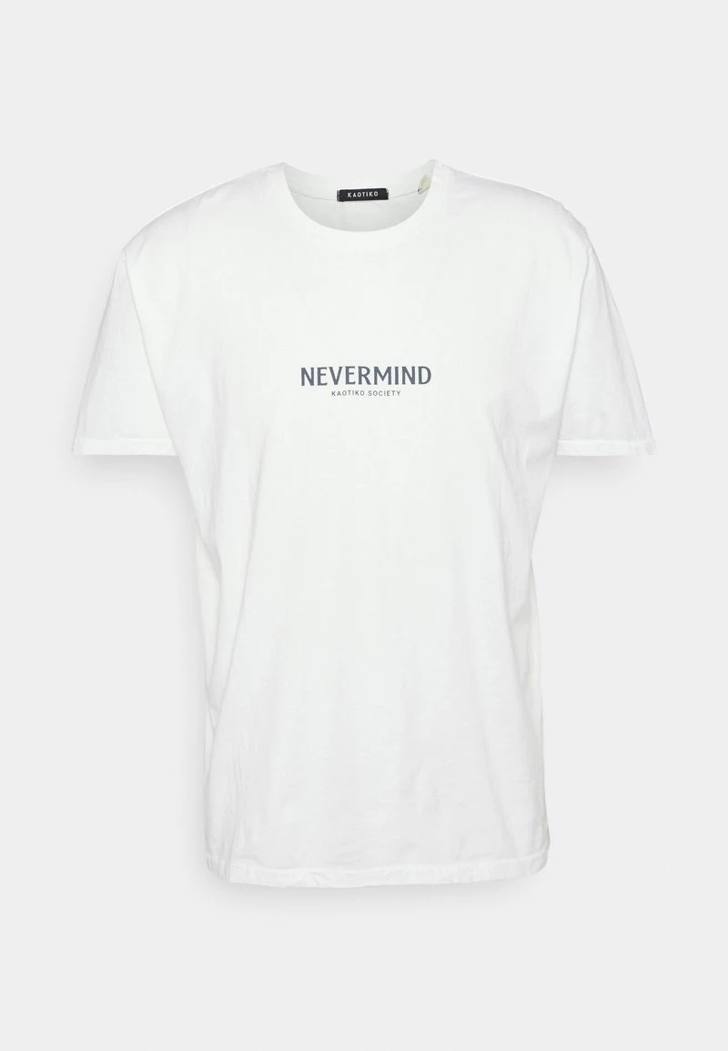 Kaotiko NEVERMIND UNISEX - T-Shirt Print - White 3 Kaotiko NEVERMIND UNISEX - T-Shirt Print - White