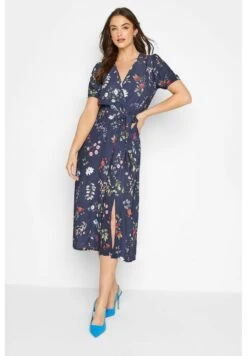 FLORAL WRAP - Freizeitkleid - Blue