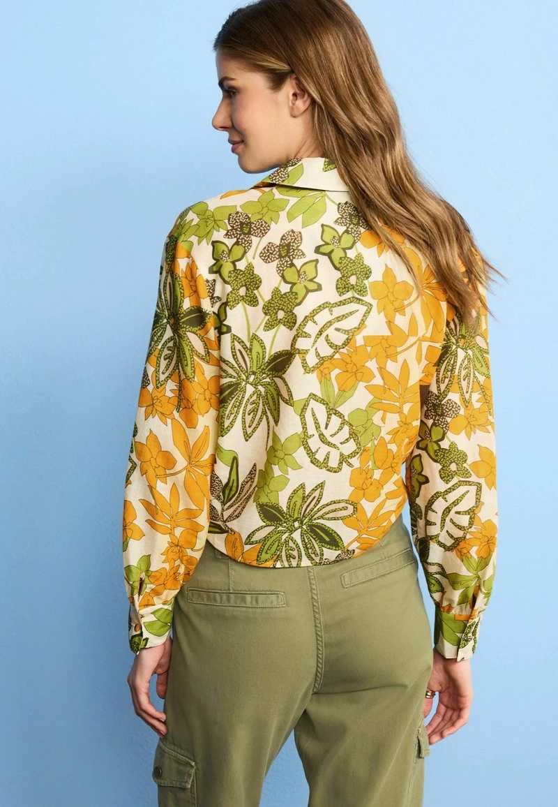 Next TIE FRONT COLLARED LONG SLEEVE STANDARD - Hemdbluse - Orange & Green Floral 4 Next TIE FRONT COLLARED LONG SLEEVE STANDARD - Hemdbluse - Orange & Green Floral – Bild 2