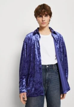 WEEKDAY LESLEY SHIRT UNISEX - Hemdbluse - Blue -Sommerkleidung Für Damen dcc8787c1dc545b899e67ea109cdcf3c