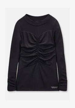 MIT STEHKRAGEN UND RAFFUNG - Langarmshirt - Schwarz 13 MIT STEHKRAGEN UND RAFFUNG - Langarmshirt - Schwarz -Sommerkleidung Für Damen df2cf2cad40d4bd695dc95f287593613