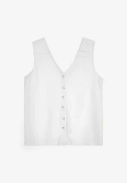 Next MORRIS CO BLEND BUTTON THROUGH - Bluse - White -Sommerkleidung Für Damen df913d6e5ede4b8a9bd58211319b9474