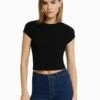 BERSHKA HIGH WAIST STRETCH - Jeans Shorts - Dark Blue 2 BERSHKA HIGH WAIST STRETCH - Jeans Shorts - Dark Blue -Sommerkleidung Für Damen e33ccf2530cf4633b20357ec733b35e3