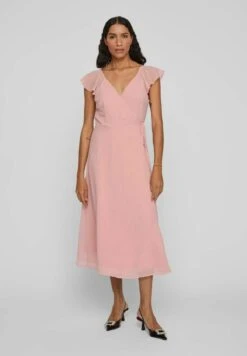 Vila VIBONAN V-NECK - Freizeitkleid - Silver Pink