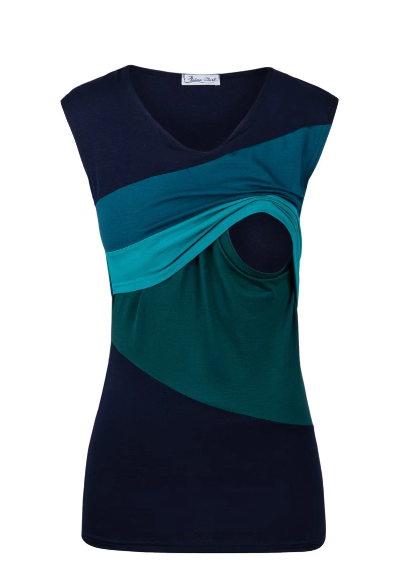 UMSTANDSBLUSE MIT SCHULTERTRÄGERN MIT FÜTTERUNGSMÖGLICHKEIT - Bluse - Dunkelblaue Himbeere 8 UMSTANDSBLUSE MIT SCHULTERTRÄGERN MIT FÜTTERUNGSMÖGLICHKEIT - Bluse - Dunkelblaue Himbeere – Bild 6