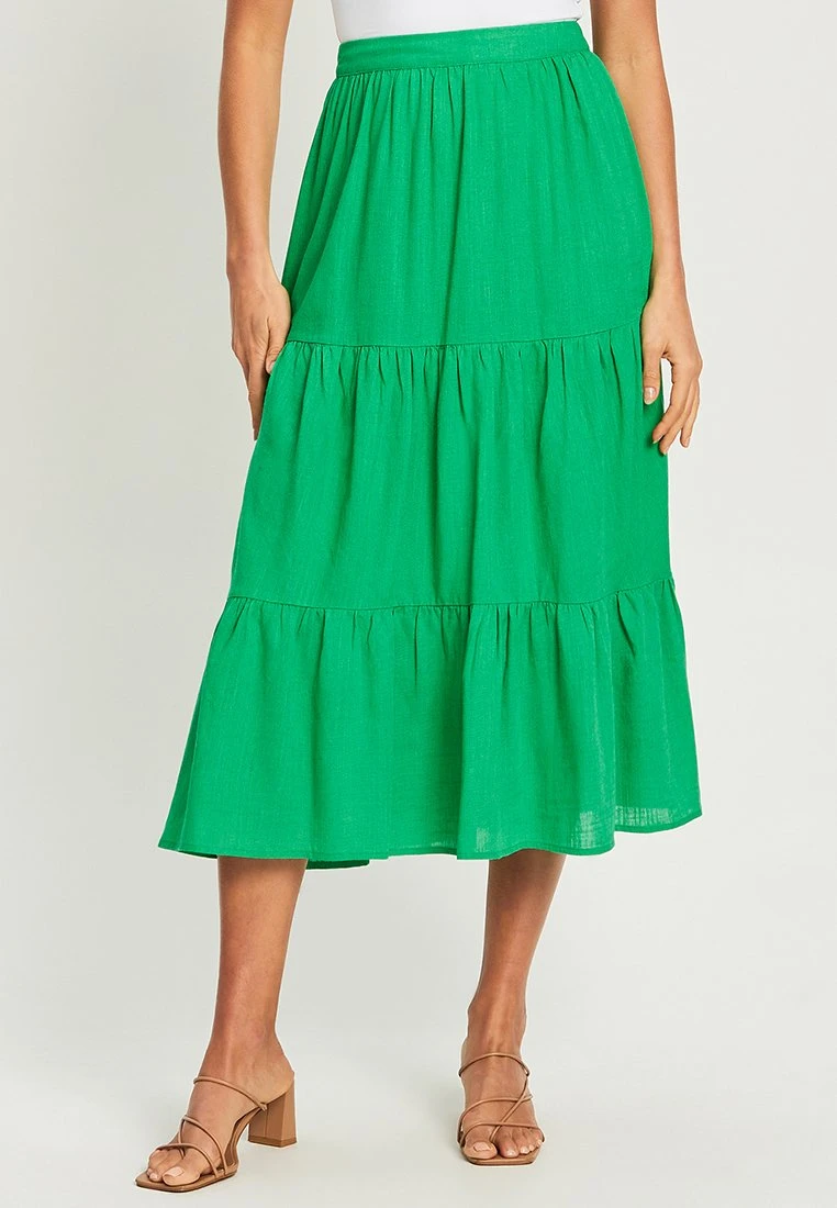 Tussah DALTON - A-Linien-Rock - Green 3 Tussah DALTON - A-Linien-Rock - Green