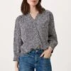 S.Oliver MIT ALLOVER-PRINT - Bluse - Navy Aop -Sommerkleidung Für Damen e76f175a7c574e769baa785e65a183b1