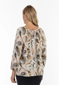 Usha Bluse - Creme Mehrfarbig -Sommerkleidung Für Damen e7809fc192154b5eb07a453860347758