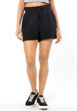 SUBLEVEL MUSSELIN - Shorts - Black