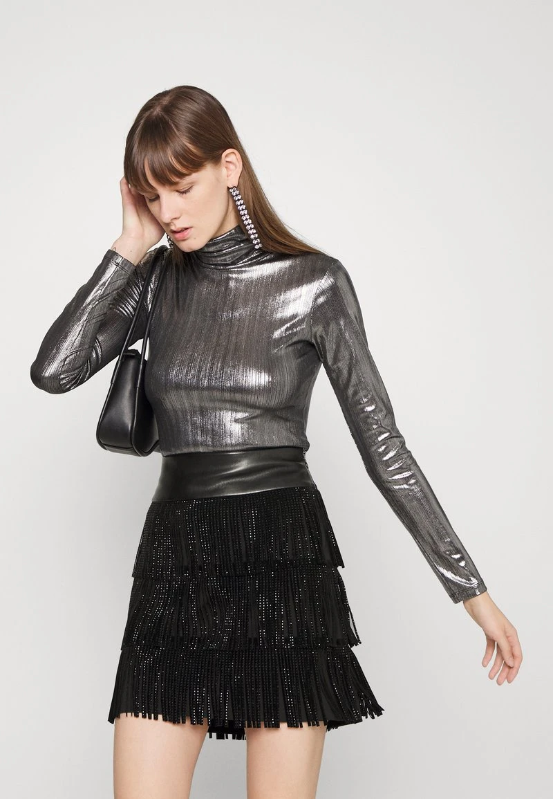 DKNY FRINGE SKIRT WAIST - Minirock - Black 6 DKNY FRINGE SKIRT WAIST - Minirock - Black – Bild 4