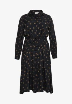 KCOLIVIA - Blusenkleid - Black With Dot -Sommerkleidung Für Damen f261e88c8cf3414ca8cd9d8c2e7bdd81