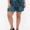 Zizzi Shorts - Sea Pine Leaf -Sommerkleidung Für Damen f5dff2cb7bda4fa0847a3e483db2d5ed