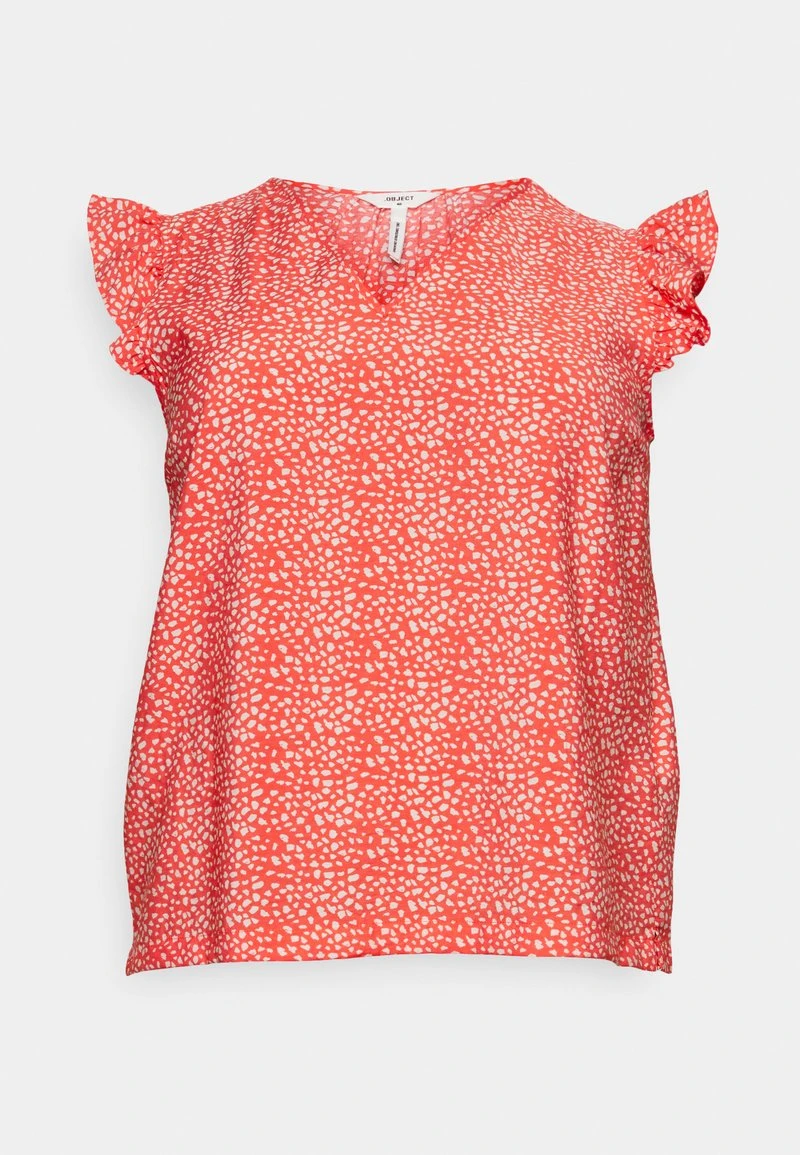 OBJLEONORA SELINE - T-Shirt Print - Hot Coral 7 OBJLEONORA SELINE - T-Shirt Print - Hot Coral – Bild 5