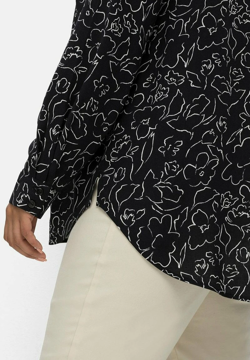 Sheego Hemdbluse - Schwarz Gemustert 6 Sheego Hemdbluse - Schwarz Gemustert – Bild 4