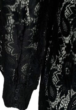 Zizzi WITH FRILL DETAIL - Bluse - Black 11 Zizzi WITH FRILL DETAIL - Bluse - Black -Sommerkleidung Für Damen fdf1f18fbdb64cd0801b2442dce1d50b